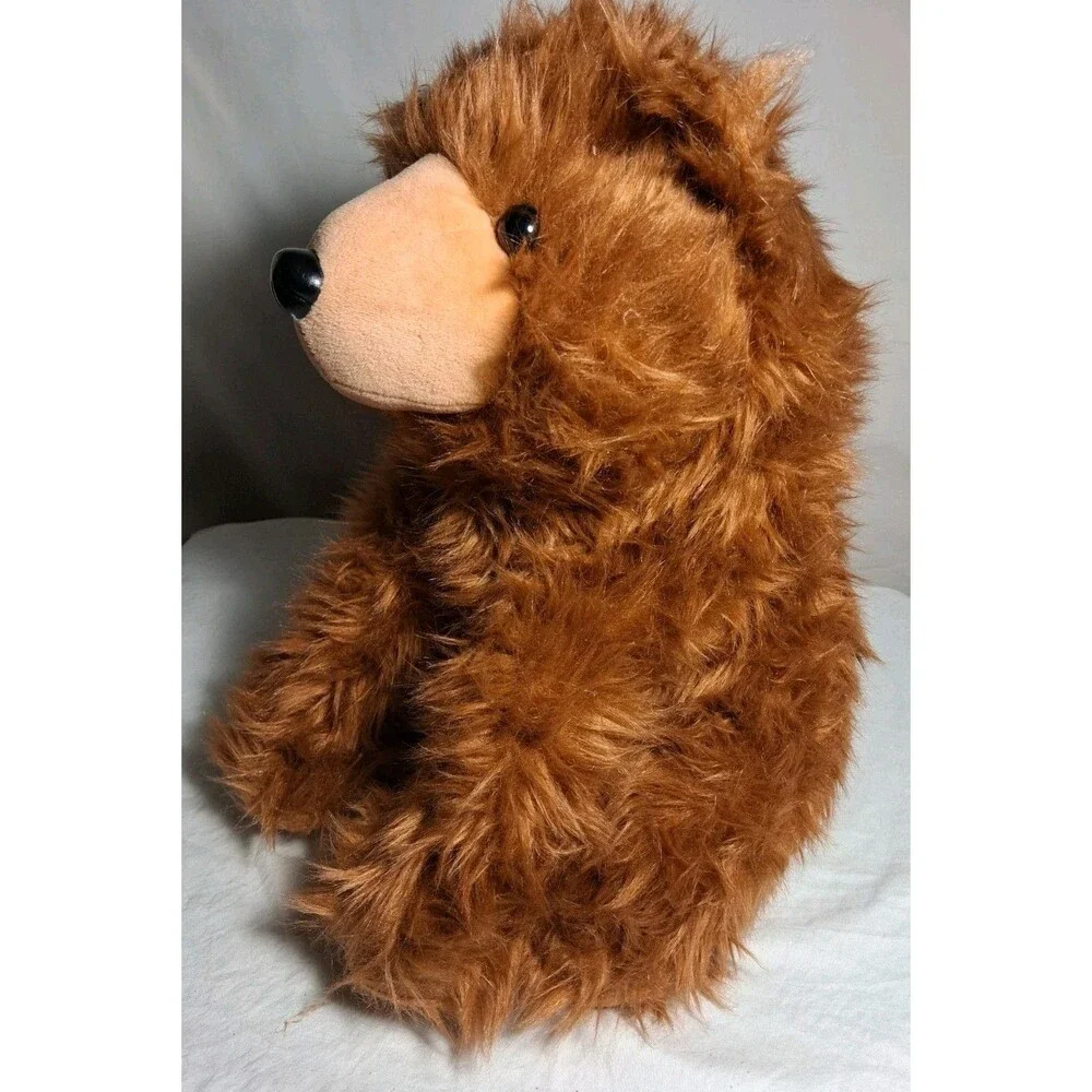 Aurora World‎ Sitting Bear Brown Beanbag Plush Stuffed Animal Toy Tag Removed